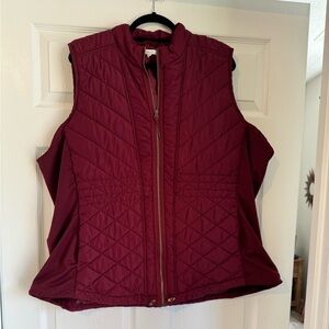 Maurices Maroon Quilted Vest